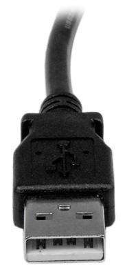 StarTech.com USB-adapterkabel 3 m voor haakse printers, 1 x USB-A-stekker, recht, 1 x USB-B-stekker, schuin