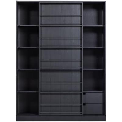 WOOOD Opbergkast 'Swing' Met schuifdeur, kleur Mat Zwart