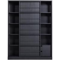 WOOOD Opbergkast 'Swing' Met schuifdeur, kleur Mat Zwart - thumbnail