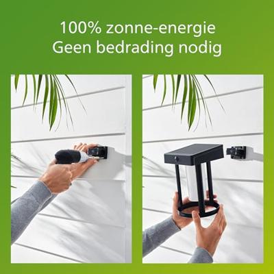 Philips LED 8720169265608 Fyve Tuinlamp op zonne-energie LED 1.5 W Zwart