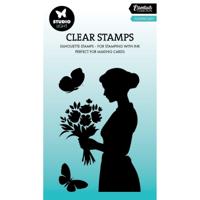 Studio Light • essentials clear stamp flower lady - thumbnail