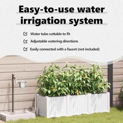 Tuin Bloempot 3 pcs Wit Staal