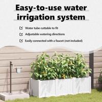 Tuin Bloempot 3 pcs Wit Staal - thumbnail