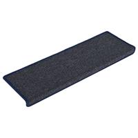 VidaXL Trapmatten 15 st 65x21x4 cm donkergrijs en blauw met rechthoekige rand - thumbnail