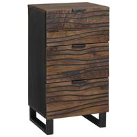 Dressoir met lade Bruin 40 x 33 x 75 cm massief mangohout - thumbnail
