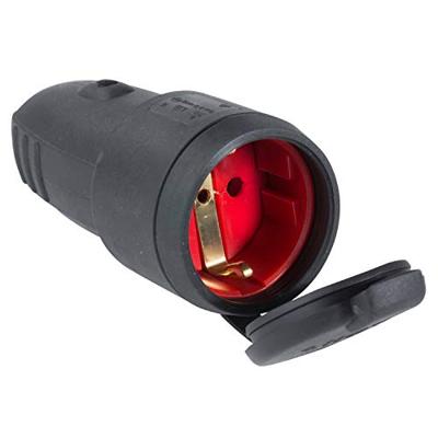 AS Schwabe 60415 Koppeling met randaarde Rubber 230 V Zwart IP44
