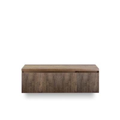 Frozen 3d Badmeubelset 140 cm - Greeplijst in kleur - Wastafel Onderkast - met Bovenblad Charleston