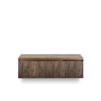 Frozen 3d Badmeubelset 140 cm - Greeplijst in kleur - Wastafel Onderkast - met Bovenblad Charleston - thumbnail