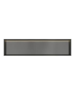 Hotbath &MORE Inbouwnis 30x120x10cm met LED IP44 Geborsteld Gunmetal PVD