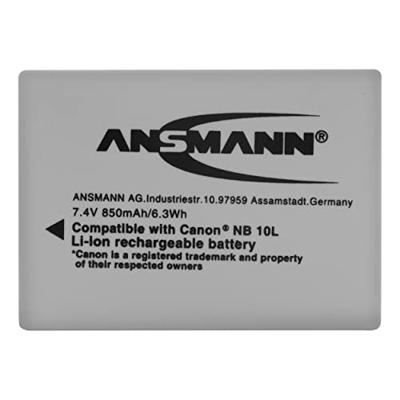 Ansmann A-Can NB 10L Camera-accu Vervangt originele accu NB-10L 7.4 V 850 mAh Ansmann A-Can NB 10L Camera-accu Vervangt originele accu NB-10L 7.4 V 850 mAh
