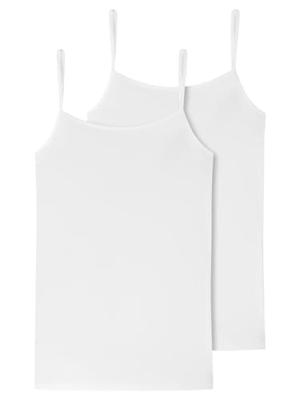 2-Pack dames spaghetti hemdjes - Organic 95/5 - Basics - Dames singlets met spaghetti bandjes - Biologisch katoen