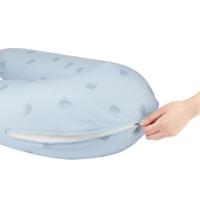 Babymoov B.love moederschap en borstvoeding kussen met ultra -fijne microbilles vulling - gemaakt in Europa, blauw - thumbnail