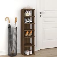 VidaXL Schoenenrek 27,5x27x102 cm bewerkt hout bruin eikenkleur - thumbnail
