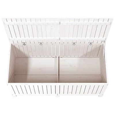 Tuinbox 147x68x64 cm massief grenenhout wit