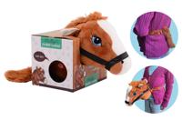 Holly Horse Paardenhoofd Bruin met Elastiek - thumbnail