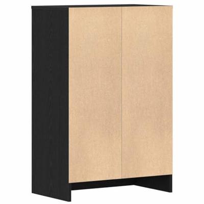 VidaXL Schoenenkast 60x35x92 cm spaanplaat zwart eikenkleurig VidaXL Schoenenkast 60x35x92 cm spaanplaat zwart eikenkleurig