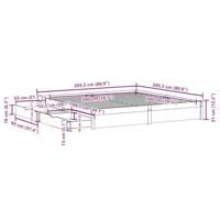 Bedframe zonder matras massief grenenhout 200x200 cm - thumbnail