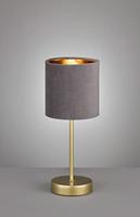 Fischer & Honsel NachtkastlampjeAura grijs velvet - 50494 - thumbnail