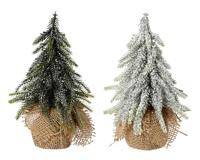 Miniboom PE jute zak 2ass 20 cm groen Kerst Everlands - Everlands - thumbnail