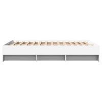 Bedframe bewerkt hout wit 140x200 cm - thumbnail