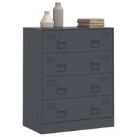 Dressoir 67x39x83 cm staal antracietkleurig - thumbnail