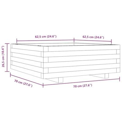 VidaXL Plantenbak 70x70x26,5 cm massief douglashout VidaXL Plantenbak 70x70x26,5 cm massief douglashout