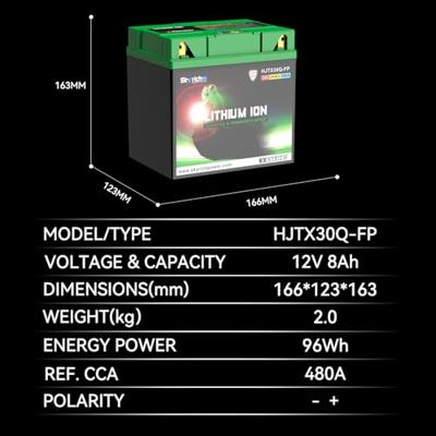 Skyrich lifepo4 batterij "hjtx30q-fp". battery hjtx30-fpq-wi lithium 4-pole
