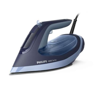 Philips 6000 series DST6120/20 strijkijzer Stoomstrijkijzer SteamGlide Plus-zoolplaat 2600 W Blauw