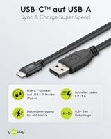 Goobay 55468 Sync & Charge High Speed USB-C naar USB A 2.0 oplaadkabel, 1,8 m - thumbnail