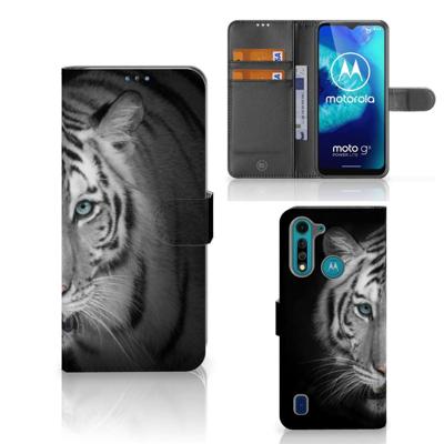 Motorola G8 Power Lite | Telefoonhoesje | Met pasjeshouder | Tijger