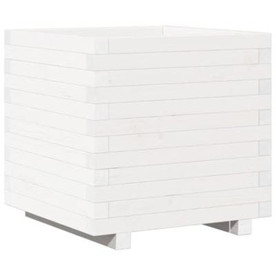VidaXL Plantenbak 50x50x49,5 cm massief grenenhout wit VidaXL Plantenbak 50x50x49,5 cm massief grenenhout wit
