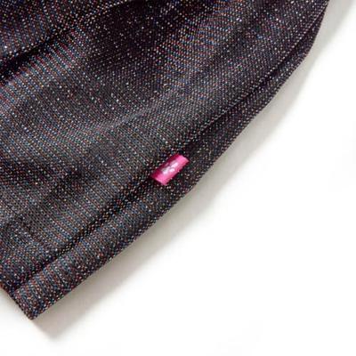 Kinderrokje geplooid met glitters 140 marineblauw