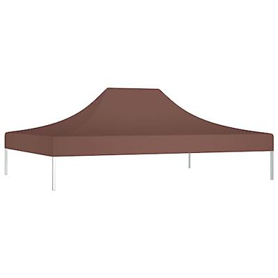 VidaXL Partytentdak 270 g/m² 4x3 m bruin - thumbnail