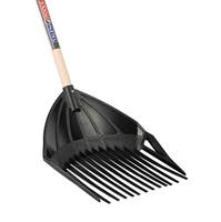 Bladhark en -schep in 1 36.5 cm met houten steel 160 cm - thumbnail