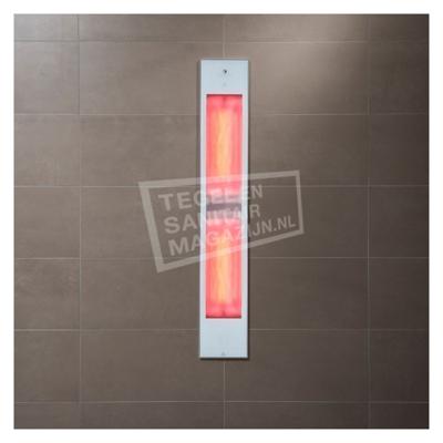 Sunshower Pure White XL Infrarood Inbouwapparaat 19.9x123.8x10cm Full Body 2000watt Aluminium
