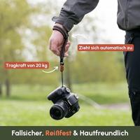 C-Rope Claw Camera wrist strap Dark Coffee, 30cm Paracord - thumbnail