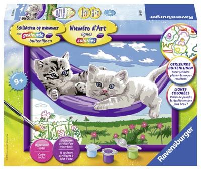 Ravensburger Schilderen op nummer kittens in de hangmat