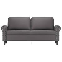 Tweezitsbank 140 cm kunstleer grijs - thumbnail