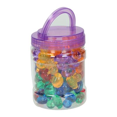 Gekleurde Transparante Speeleendjes - 60st. Gekleurde Transparante Speeleendjes - 60st.