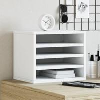 VidaXL Bureau organiser 36x26x29,5 cm bewerkt hout wit - thumbnail