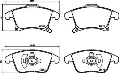 Remblokken set P24173