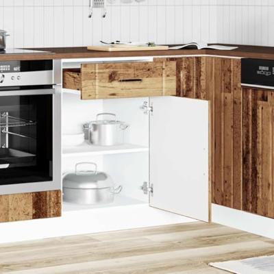 Onderkast Lucca bewerkt hout oud houtkleurig