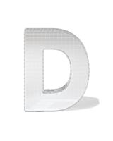 HEMA Discoletter D 10x9x10cm (zilver) - thumbnail