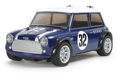 Tamiya 1:10 RC auto Elektro Straatmodel RC Mini Cooper Racing MB-01 Blauw Voorwielaandrijving Bouwpakket 2,4 GHz