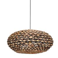Light & Living Gevlochten hanglampTripoli met zwart Ø 60cm - 2936512 - thumbnail