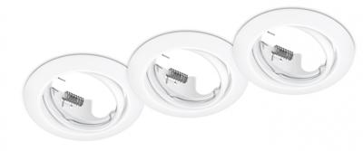 Trio Set ronde inbouwspotsJura (3x) GU10 8,3cm wit - 650100331