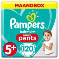 Pampers Active Baby-Dry Baby-Dry Pants S5+, Maandbox, 120 Luierbroekjes, Luchtdoorlatende Banen - thumbnail