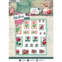 Studio Light • jenine's mindful art sticker sheets sending you love postage stamps & quotes - thumbnail