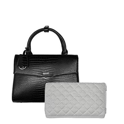 Socha Tiny Tip Croco 10" Shoulder Bag-Black
