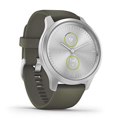 Garmin vivomove Style, Silver-Moss Green, Silicone Smartwatch Mosgroen Garmin vivomove Style, Silver-Moss Green, Silicone Smartwatch Mosgroen